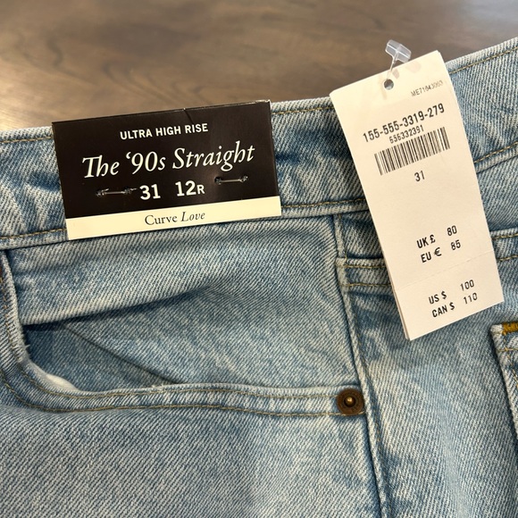 Abercrombie & Finch - Curve Love -Ultra High Rise 90’s Straight Leg Jean- - Picture 10 of 11